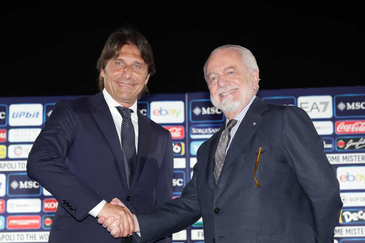 Conte insieme a De Laurentiis