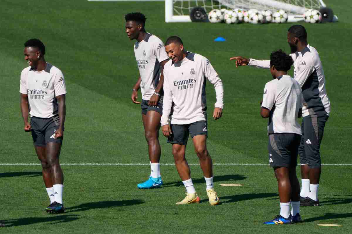 Tchouameni durante un riscaldamento