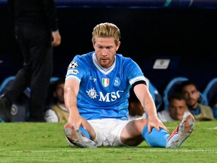 De Bruyne a terra dopo Psv-Napoli