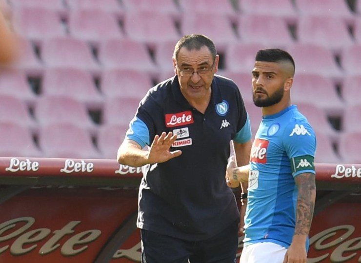 Sarri e Insigne ai tempi del Napoli