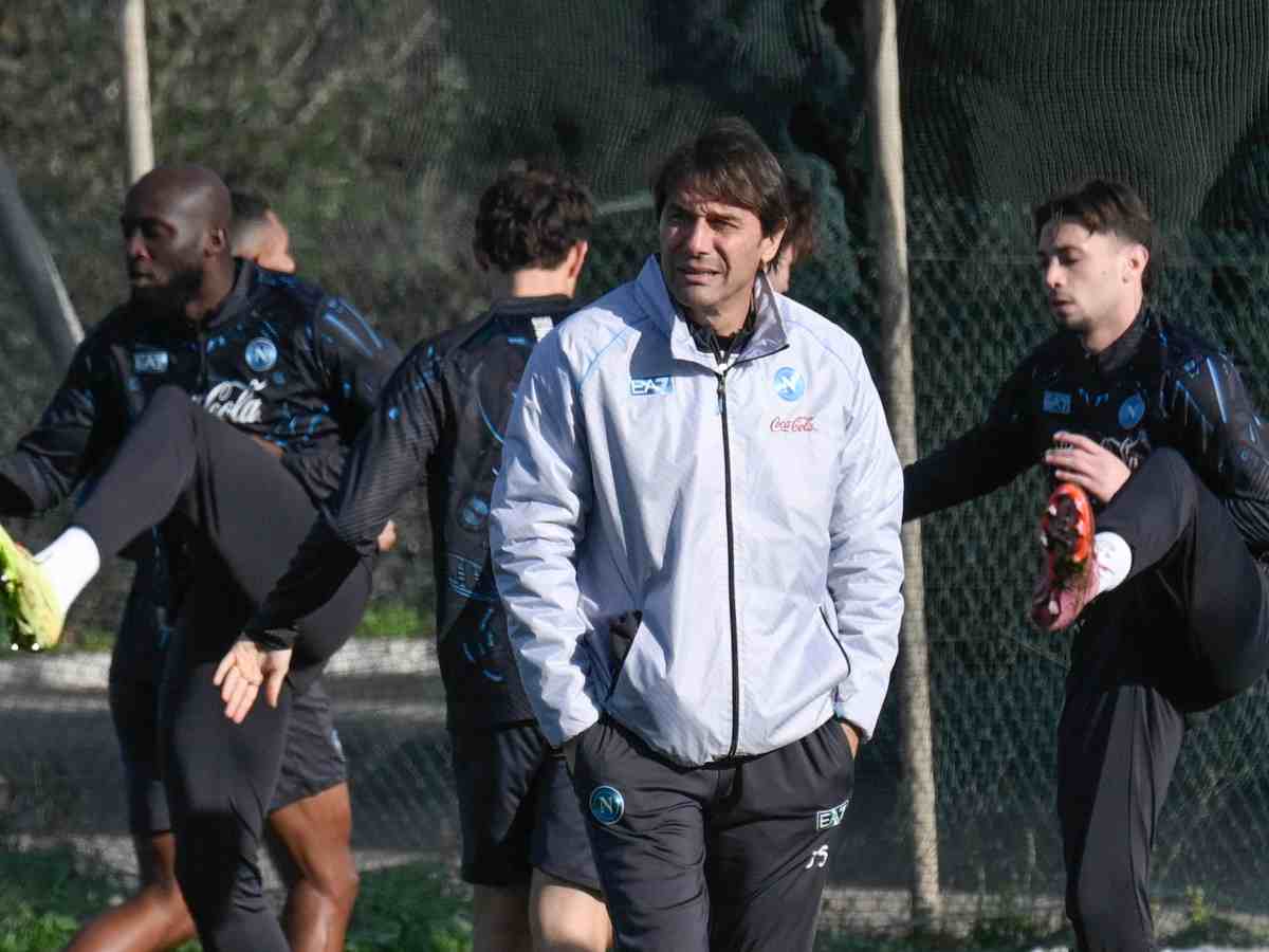 Antonio Conte in allenamento