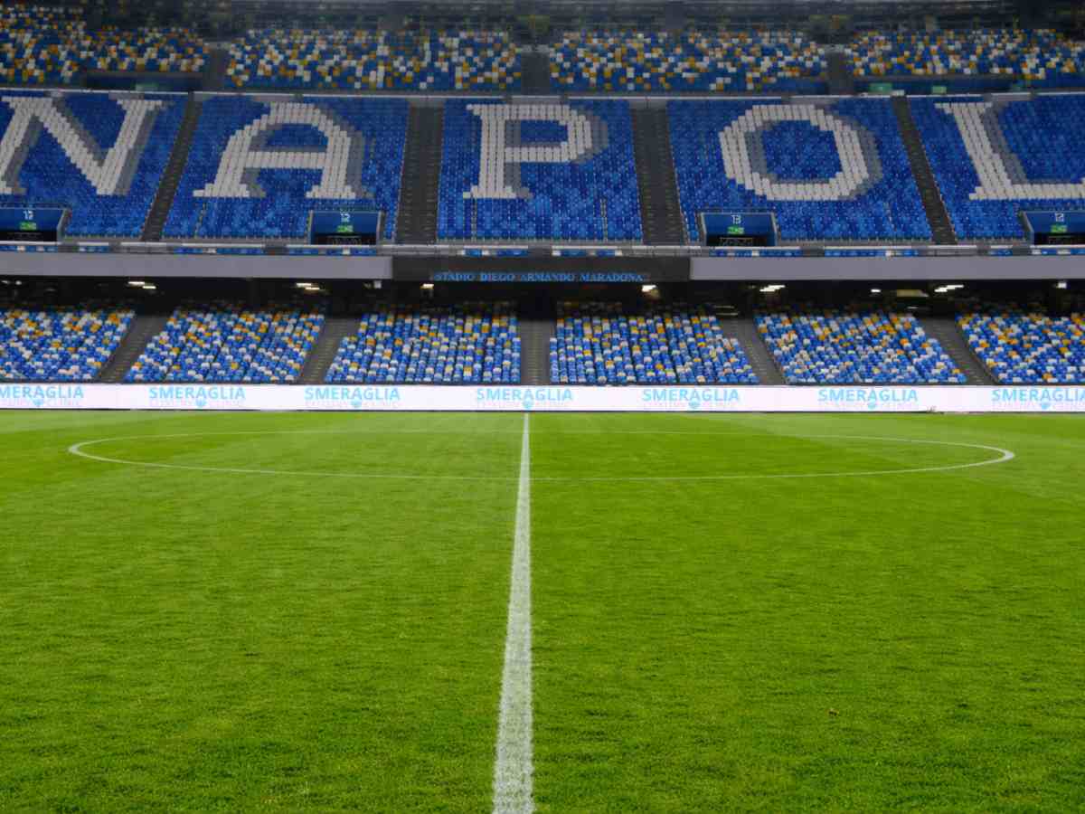 Stadio Maradona, immagine modificata con AI