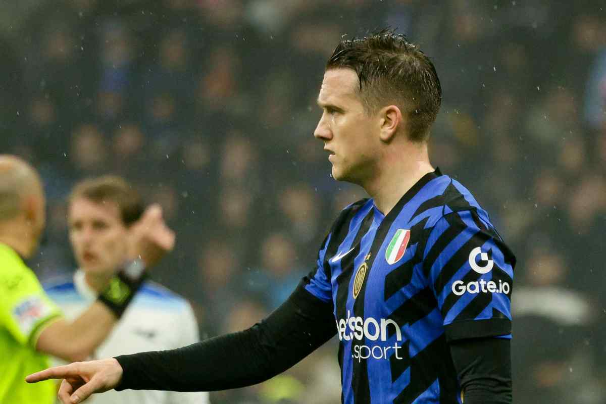 FC Inter's mildfielder Piotr Zielinski during the Coppa Italia quarterfinal soccer match between FC Inter and SS Lazio, in Milan