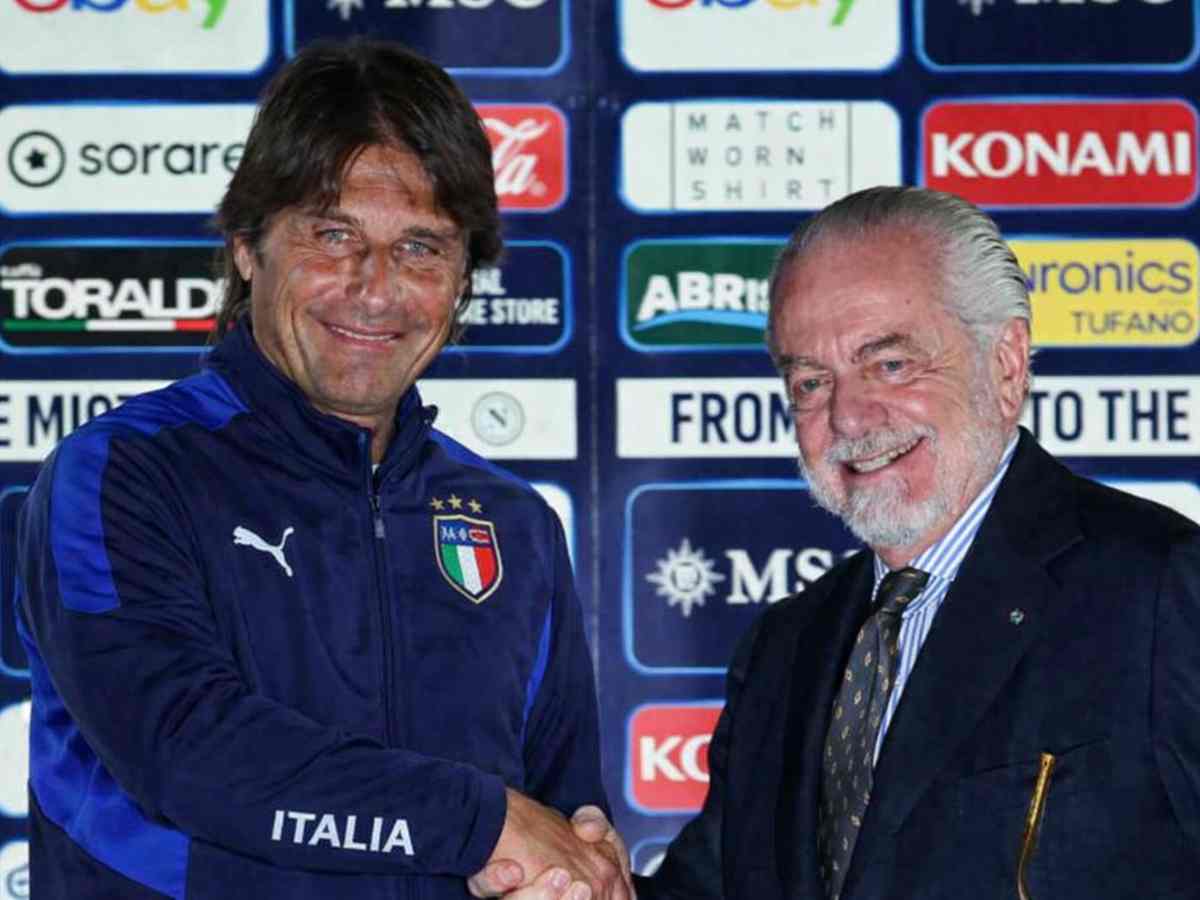De Laurentiis con Conte in Nazionale