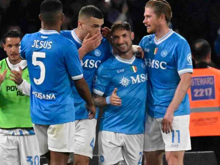 Politano esulta Napoli-Milan