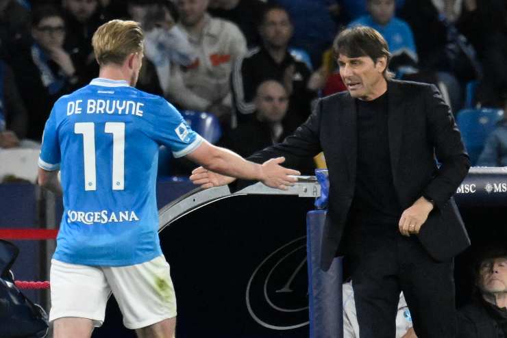 Kevin De Bruyne ed Antonio Conte