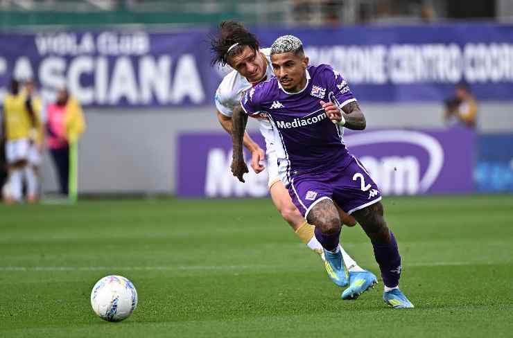 Dodò in azione con la Fiorentina