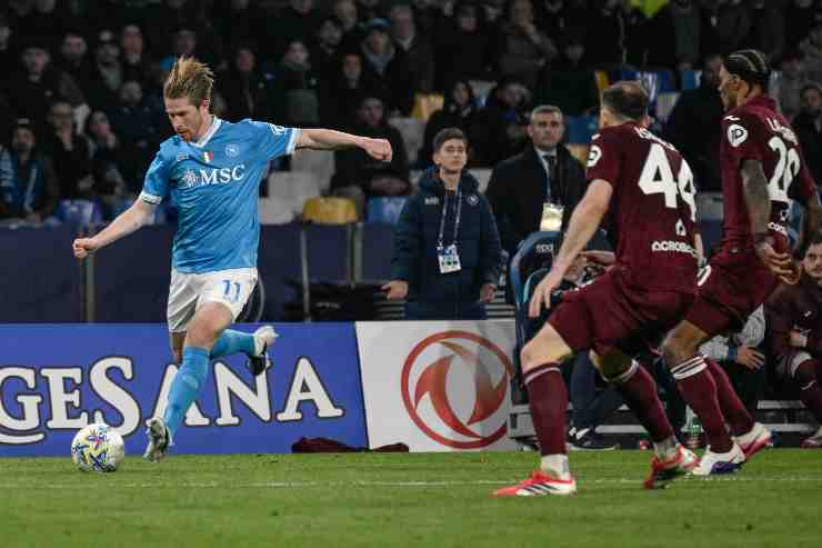 Kevin De Bruyne in azione con il Napoli